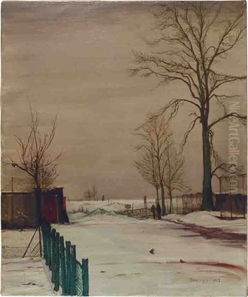 Ohne Titel (winterlandschaft) by Theodore Champion