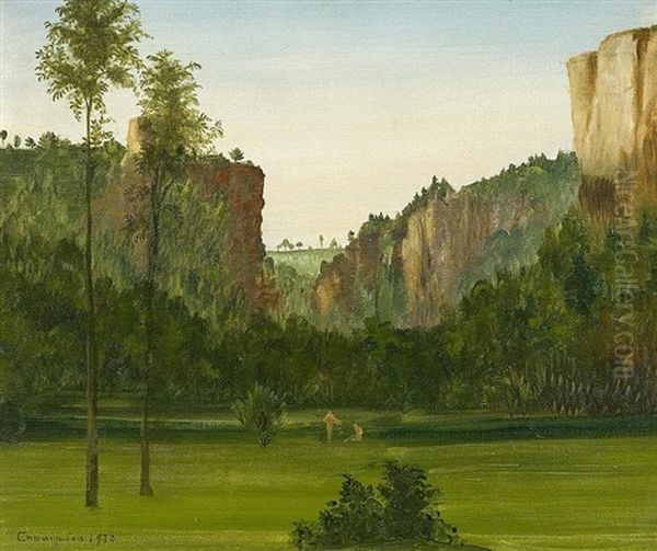 Romantische Landschaft by Theodore Champion