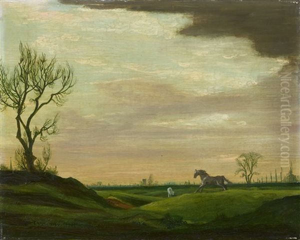 Weidende Pferde by Theodore Champion