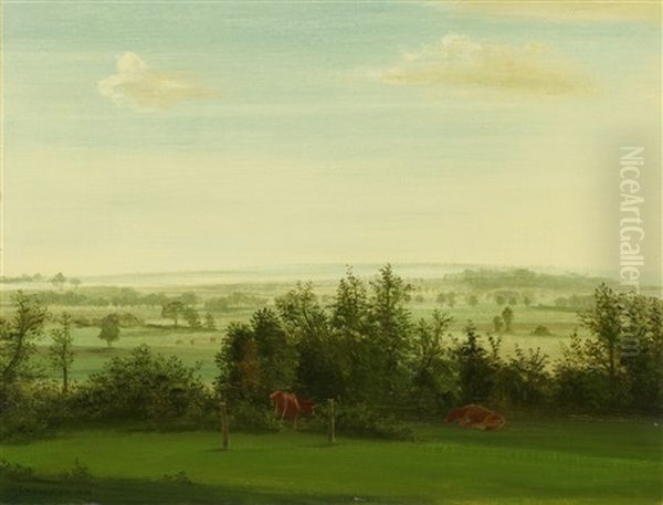 Landschaft Mit Kuhen by Theodore Champion