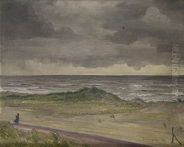 An Der Nordsee Oil Painting by Theodore Champion