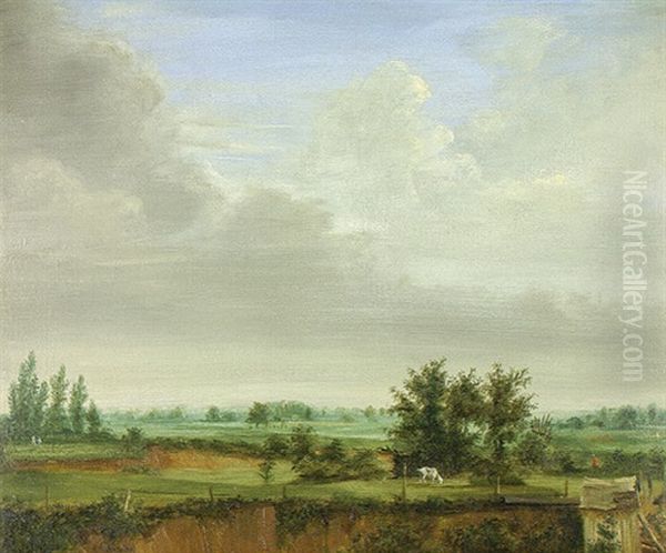 Niederrheinische Landschaft Im Sommer Oil Painting by Theodore Champion