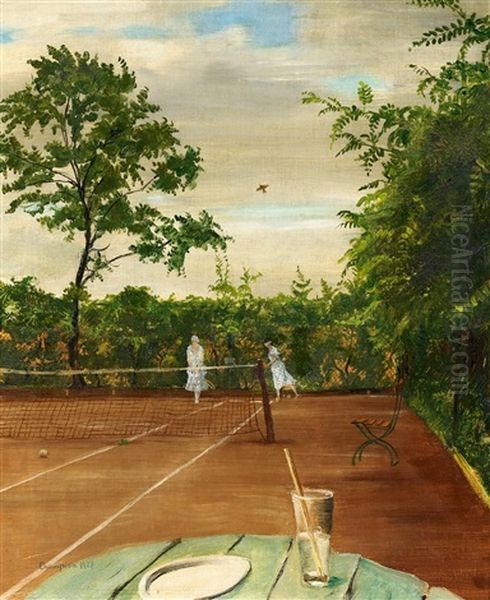 Tennisplatz Oil Painting by Theodore Champion