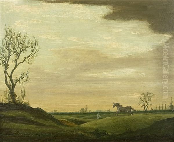 Pferd In Den Wiesen Oil Painting by Theodore Champion