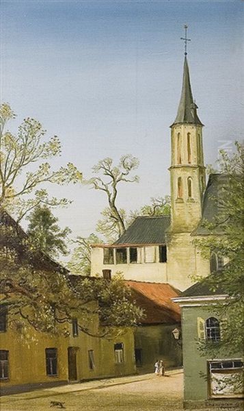 Michael's Chapel In Xanten Oil Painting by Theodore Champion