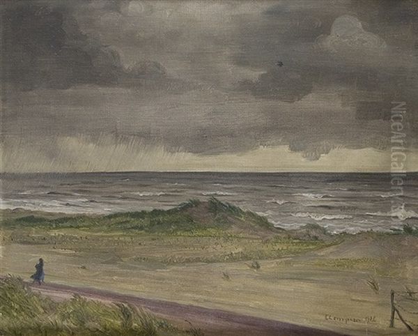 At The North Sea Oil Painting by Theodore Champion