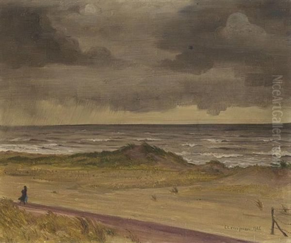 Bergen Aan Zee Oil Painting by Theodore Champion