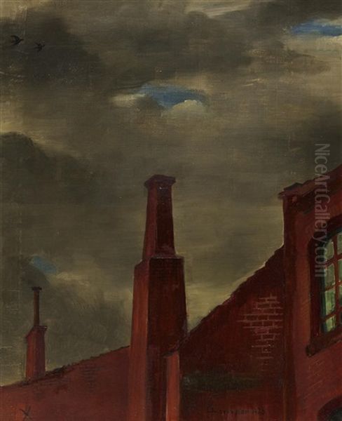 Rote Fabrik Oil Painting by Theodore Champion