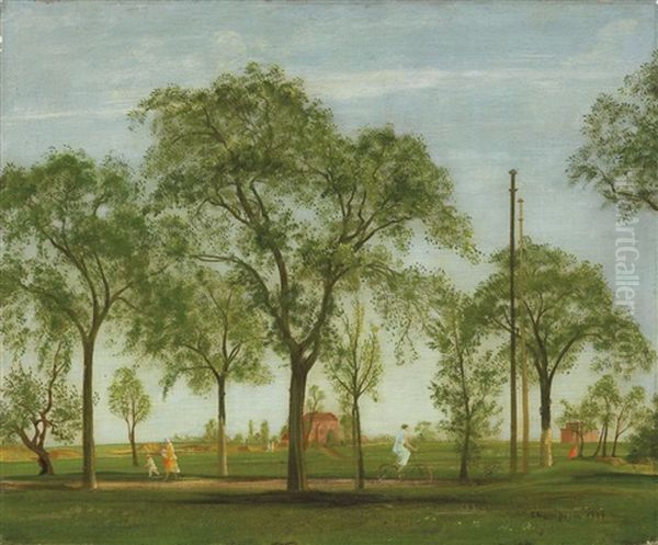 Landstrase Im Fruhling by Theodore Champion