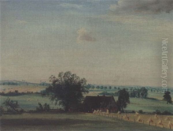 Bauernhof / Niederrheinische Landschaft by Theodore Champion