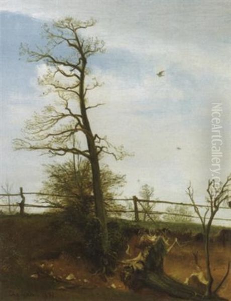 Der Entwurzelte Baum Oil Painting by Theodore Champion