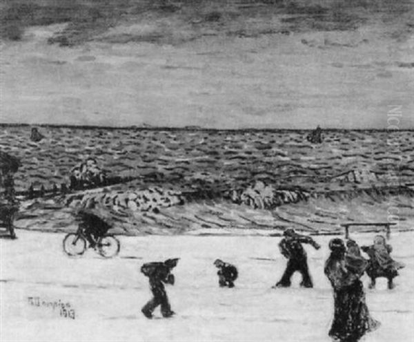 Strand Im Winter (heyst 1913) by Theodore Champion