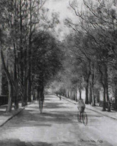 Allee Mit Reiter by Theodore Champion