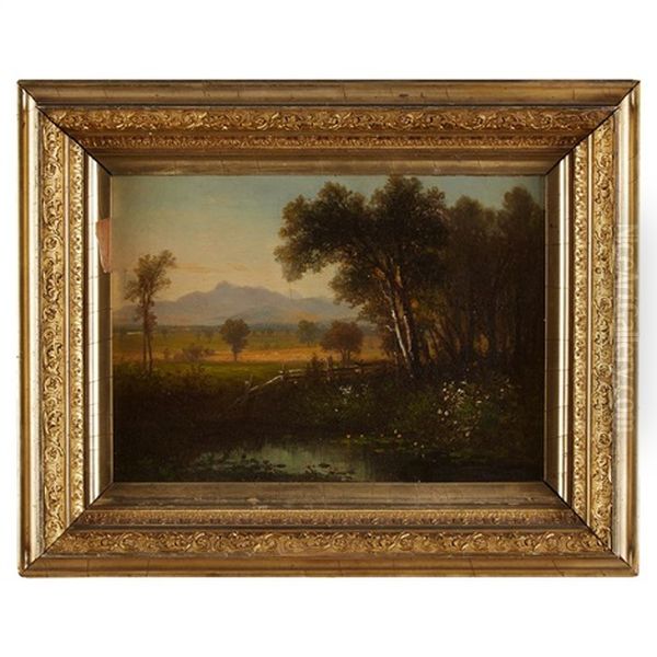 Landscape With Water And Lilies Oil Painting by Benjamin Champney