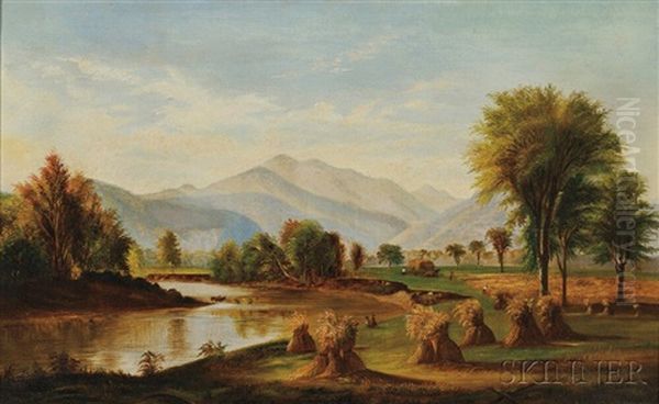 A North Conway Meadow Oil Painting by Benjamin Champney