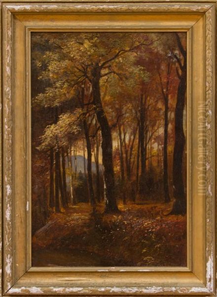 Stand Of Trees Oil Painting by Benjamin Champney