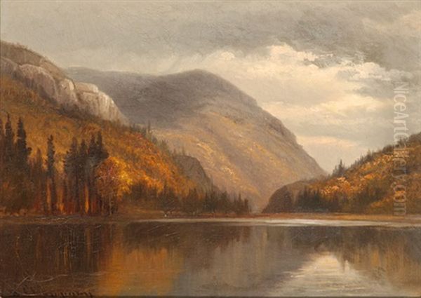 Elephant Head At Crawford Notch Oil Painting by Benjamin Champney