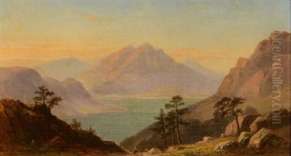 Mountain Lake Oil Painting by Benjamin Champney