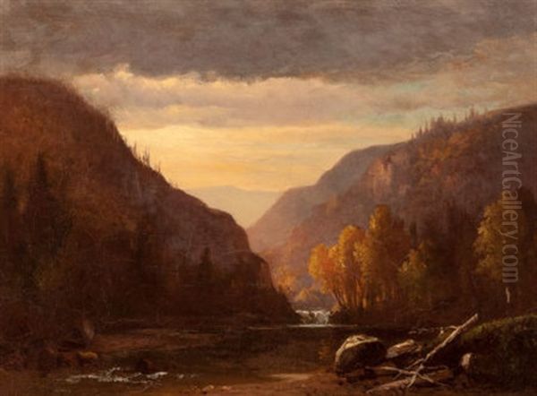 New Hampshire Autumn Oil Painting by Benjamin Champney