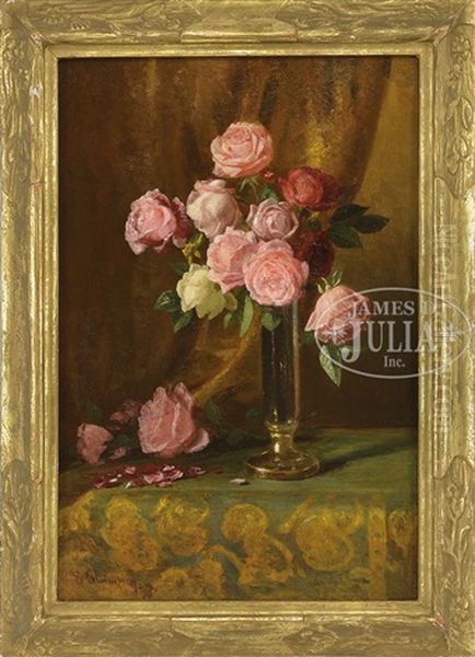 Roses Oil Painting by Benjamin Champney