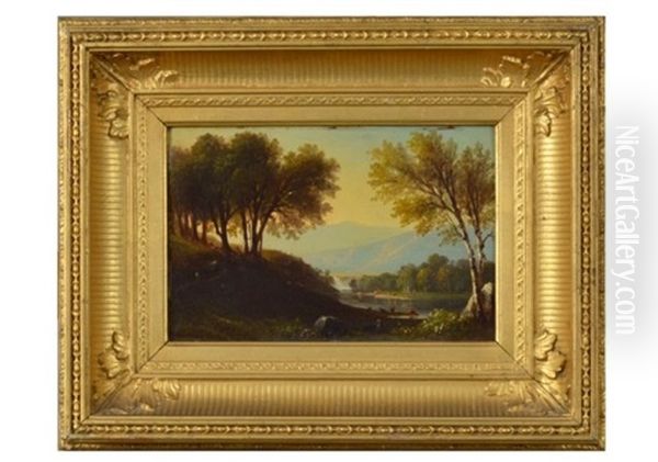 River In New Hampshire Oil Painting by Benjamin Champney