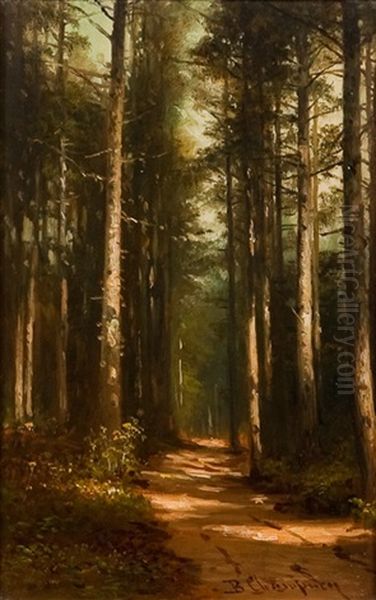 The Sunlit Path Oil Painting by Benjamin Champney