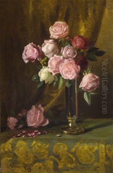 Roses Oil Painting by Benjamin Champney