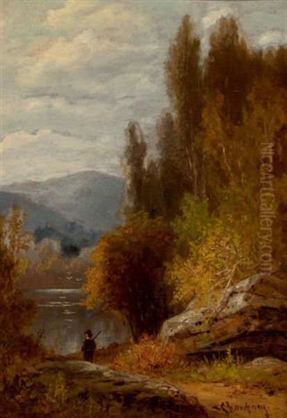 Hunter On The Path Oil Painting by Benjamin Champney