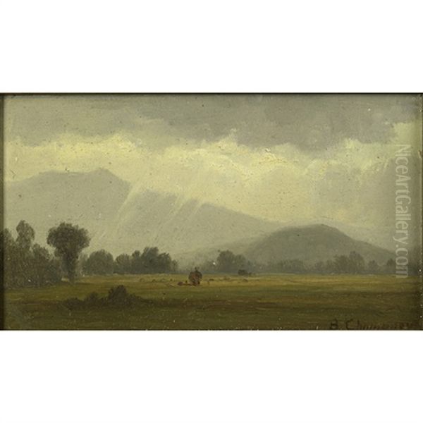 A Mountainous Landscape Oil Painting by Benjamin Champney