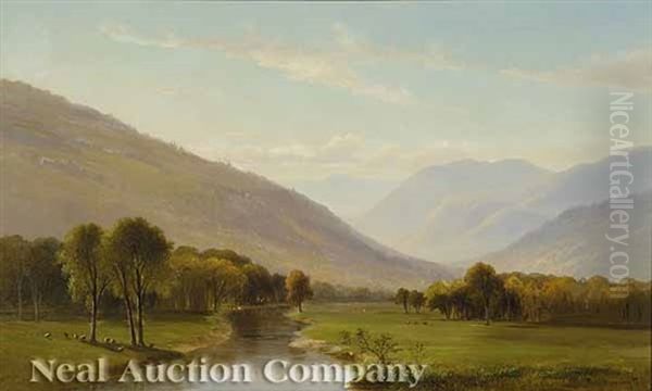 View Of The Green Mountains Near Waterbury, Vermont Oil Painting by Benjamin Champney