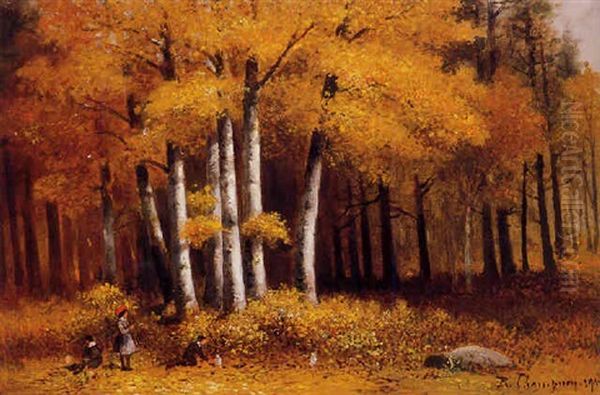 A Walk In The Woods Oil Painting by Benjamin Champney