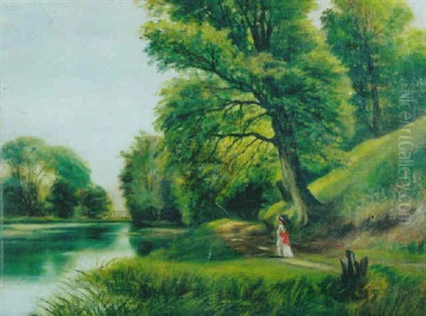 Afternoon Stroll Oil Painting by Benjamin Champney