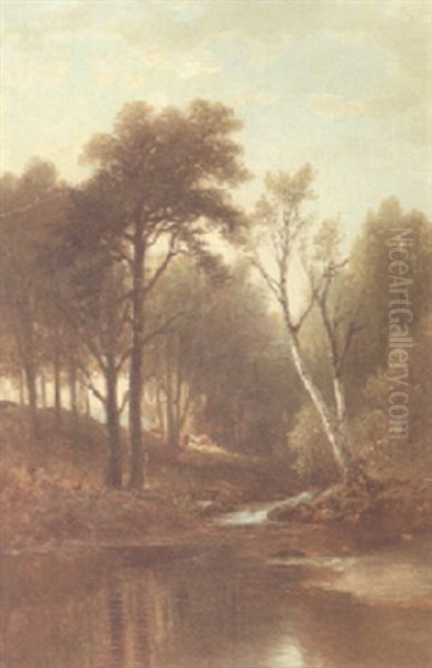 Quiet Stream In The White Mountains Oil Painting by Benjamin Champney