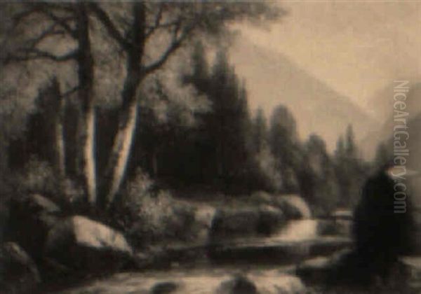 Ellis River, Pinkham Notch Oil Painting by Benjamin Champney