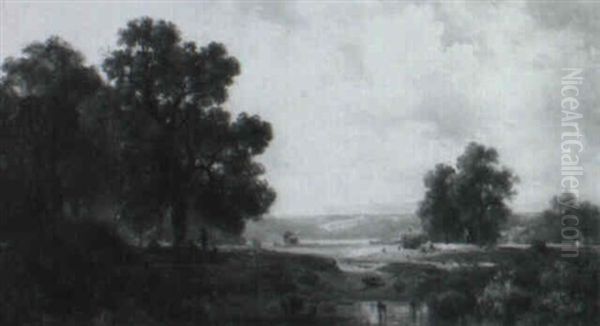 Haying Oil Painting by Benjamin Champney