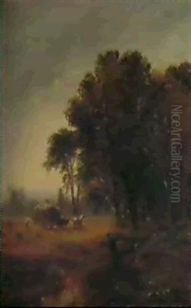 Haying Oil Painting by Benjamin Champney