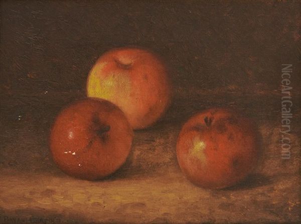 Still Life With Three Apples Oil Painting by Bryant Chapin