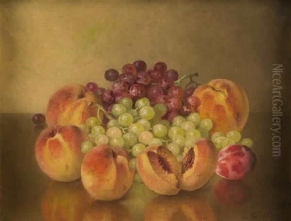 Still Life, Peaches Oil Painting by Bryant Chapin