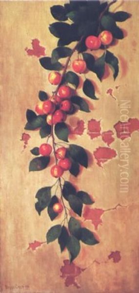 Crabapple Branch Oil Painting by Bryant Chapin