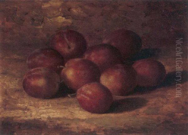 A Still Lie With Plums Oil Painting by Bryant Chapin