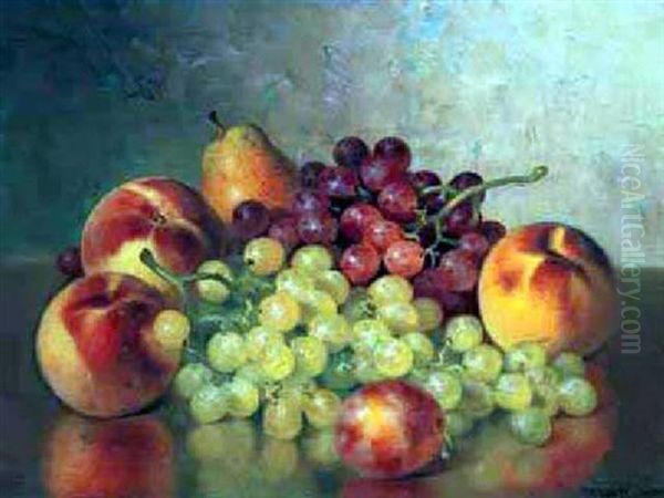 Still Life With Grapes, Peaches And Pears Oil Painting by Bryant Chapin