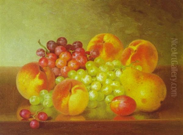 Still Life With Fruit On A Ledge Oil Painting by Bryant Chapin