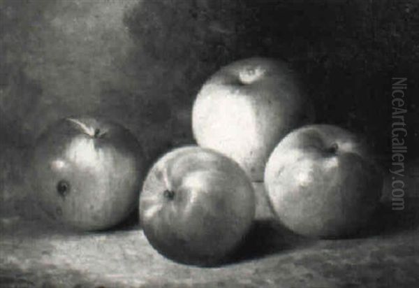 Four Courtland Apples Oil Painting by Bryant Chapin