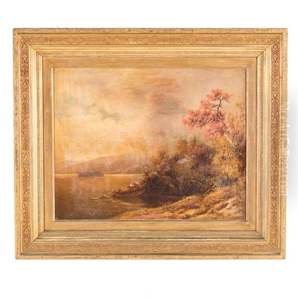 Lake George Oil Painting by Charles H. Chapin