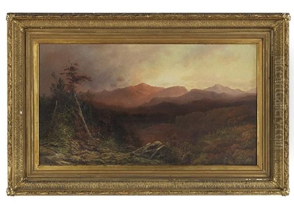 Sunset Over The Adirondacks Oil Painting by Charles H. Chapin