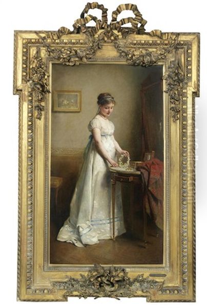 Reflection Oil Painting by Charles Joshua Chaplin