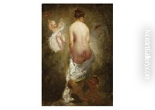 Nude Oil Painting by Charles Joshua Chaplin