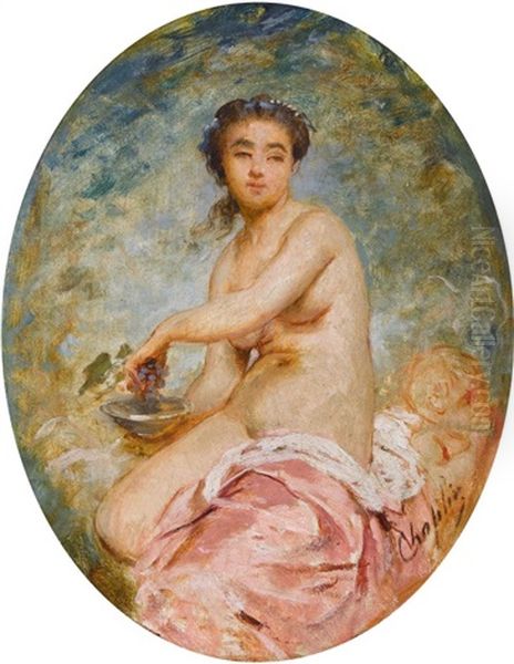 Une Bacchante Oil Painting by Charles Joshua Chaplin