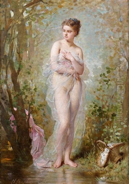 La Baigneuse Oil Painting by Charles Joshua Chaplin