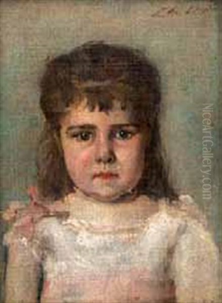 Retrato De Una Nina Oil Painting by Charles Joshua Chaplin